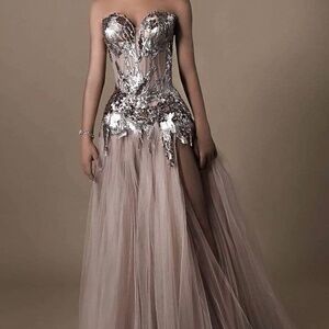 Light Pink Sequin Gown